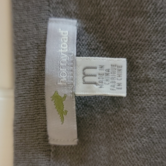 Horny Toad Pullover Sweater Medium in  gray and chatreuse, a linen/cotton blend - Picture 3 of 8